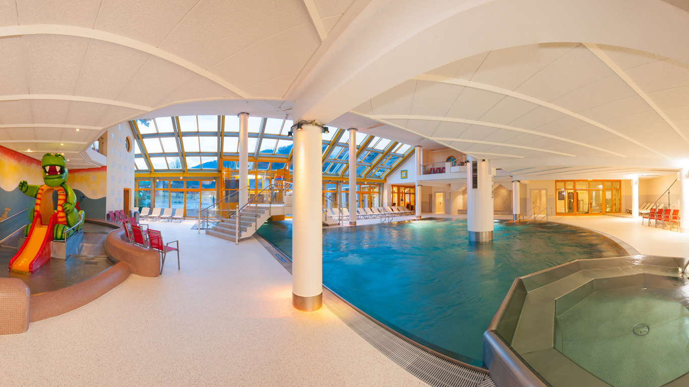 Indoor pool and whirlpool